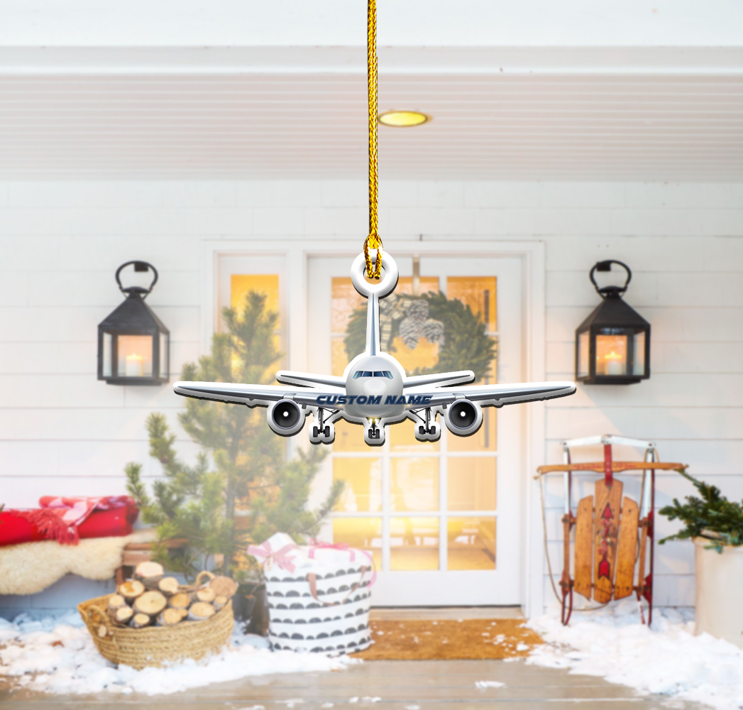 Personalized Airplane Ornaments for Christmas Tree , Airplane Christmas