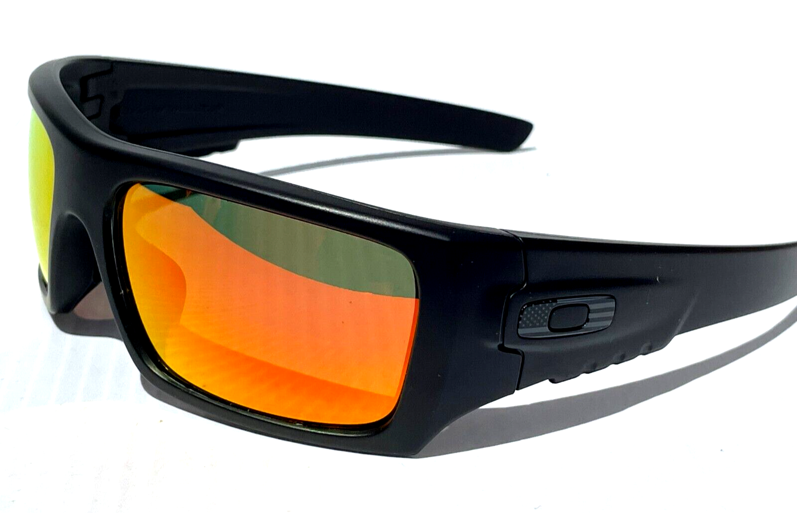 NEW Oakley Det Cord Mat Black USA Flag POLARIZED Galaxy Ruby Sunglass