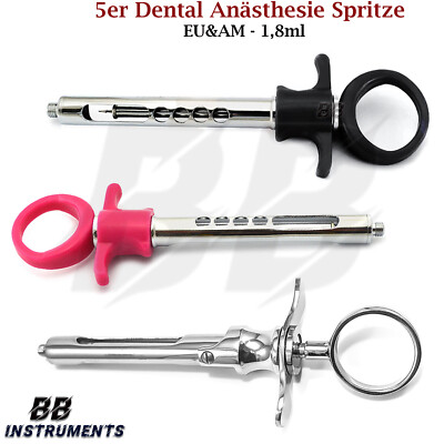 Aspiration Spritze Zahn Anästhesie Injektion 1,8ml Zahnarzt Zylinderampullen CE
