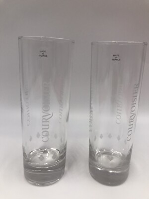 2 Courvoisier 6'' Tall Glass Made in France