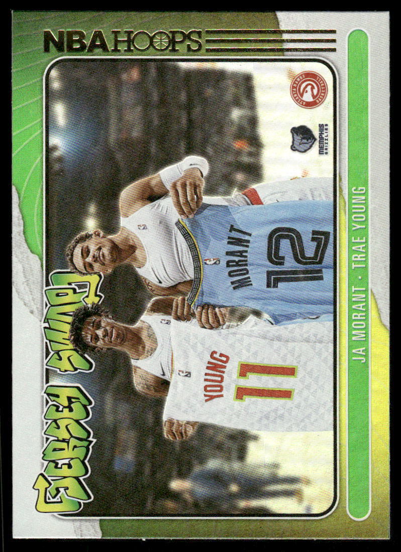2020-21 Hoops #3 Ja Morant / Trae Young Jersey Swap Holo
