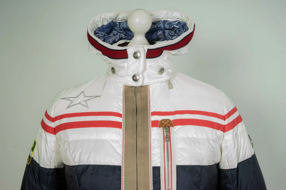 Chaqueta Parka Mujer Bogner Brasil Ski Puffer Invierno Con Capucha Blanca Talla 40 EE. UU. 10 Foto 2 de 4
