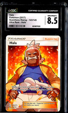 RARE 2017 Pokemon Guardians Rising Ultra Rare-Holo #143/145 Hala CGC 8.5 NM-MT+