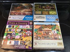 Master Pieces 300/750/1000 Pc Jigsaw Puzzles Lot Of 4 Estate Hundreds Available