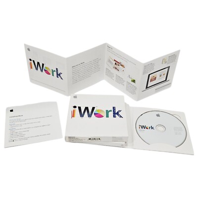 Vintage iWork Apple DVD - Version 9.0.3 - Includes Pages Keynote Numbers 2009
