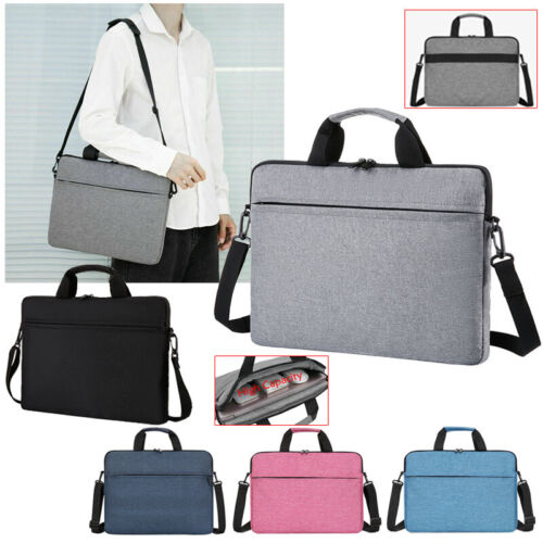 Unisex 15.6 inch Laptop PC Waterproof Shoulder Bag Carrying Soft Notebook Case - Picture 1 of 21