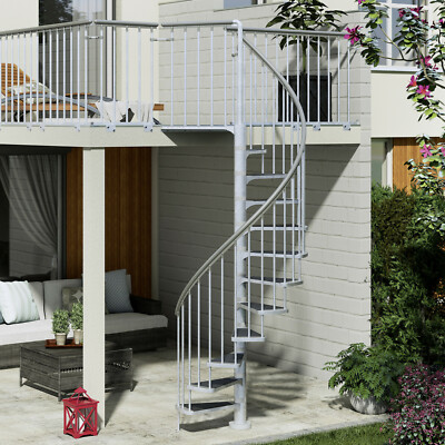 DOLLE Spindeltreppe Wendel Außen Balkon Treppe aus Trimax(R) Ø 125 155