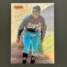 Carlos Beltran 1997 Bowman's Best #176 Refractor Rookie Card HOF Royals Mets As. rookie card picture
