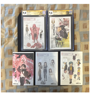 #ad #ad Ultimate X Men #1 4 LOT CGC Signatures by Peach Momoko with RARE custom label NM $375.00