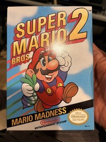 Super Mario Bros 2  NES Cib Game Cartridge Authentic Near Mint 🔥 Box rev-a