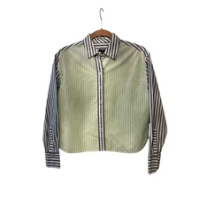 Talbots Fall striped blouse NWT 