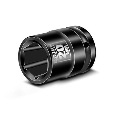 MTO 1/2'' Drive 20mm Shallow Impact Socket, 6-Point Metric 20 mm Standard