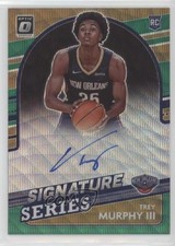2021-22 Donruss Optic Signature Series Green Wave Prizm Trey Murphy III Auto cf5