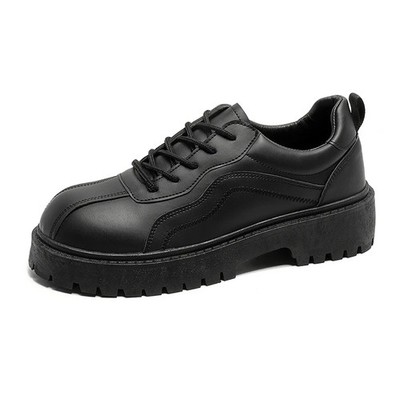 Men's Leather Casual Ankle Boots Lace-up Business Dress Outdoor Formal Sneakers