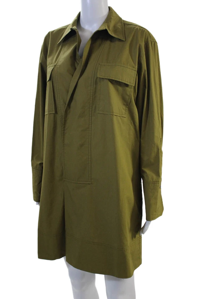 Chaqueta Militar ALC Mujer Cuello Verde 100% Algodón Manga Larga Talla M Foto 2 de 4