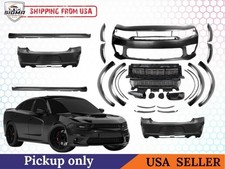 Front Rear Bumper Full Body Kit Wo Sensor Holes For 2015-2023 Dodge Charger
