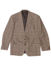 Valentino Mens 2 Button Blazer Jacket UK 40 Large Grey Check CE09