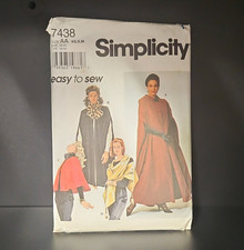 Simplicity 7438 Women's Cape Sewing Pattern Easy to Sew Size AA XS-S-M
