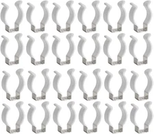 (24-Pack) JESLED T8 U Clips Holder Bracket for 8FT LED Light Bulbs, Black 