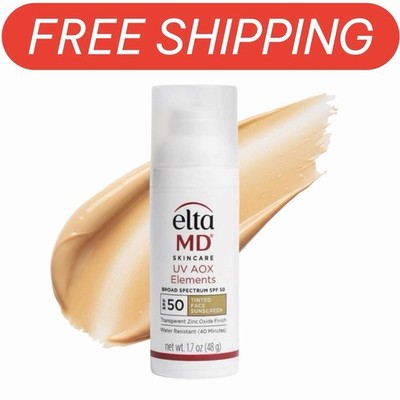 Elta MD UV AOX Elements Broad Spectrum SPF 50 Tinted 1.7oz |Hydrating Exp12/2027