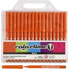 Colortime Drawing pens, Orange, One Size