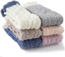 Warm  Cozy Valentines Gifts for Women, Fluffy Fuzzy Plush Sleeping Slipper Sock