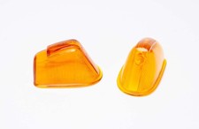 2 - Amber Glass Lenses - Griffin Lamp Co. - 2932 - Vintage Truck Lights