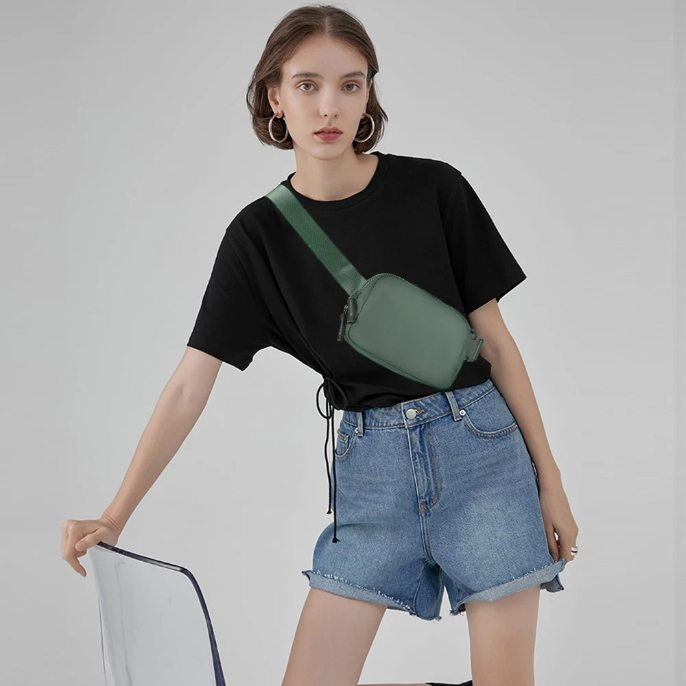 Belt Bag for Women Two-Way Zipper Cross Body Fanny Pack Fashion Waist Packs Ever