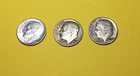 1950 P-D-S Mercury Head Dimes 90% Silver, VF+ (#2-B)