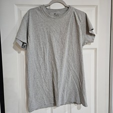 Hanes Comfort Soft Crew Neck T-Shirt Men's Large Gray Plain