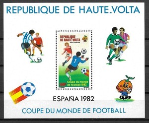 1982 Burkina Faso ScC272 World Cup Soccer MNH S/S
