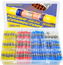 350PCS Solder Seal Wire Connectors Kit, 26-10 Gauge Marine Grade Heat Shrink Wat