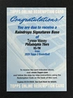 2025-26 Topps Three 3 Tyrese Maxey #RS-TM Raindrops Signatures Auto Redemption