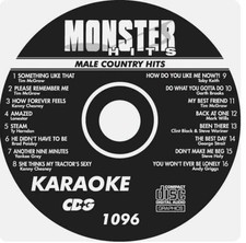 MALE COUNTRY KARAOKE CDG DISC MONSTER HITS MH1096 CD SONGS OLDIES .