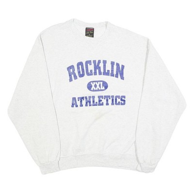 SOFFE Herren Sweatshirt weiß Rocklin Athletics Rundhalsausschnitt L Baumwollmischung