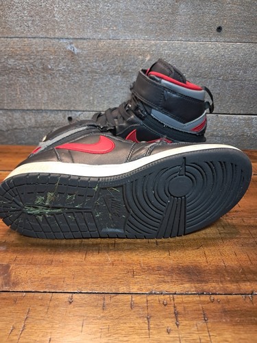 Nike Air Jordan 1 High FlyEase Black Smoke Grey Gym Red DC7986-006 Sz 4.5Y / 6W - Picture 11 of 13