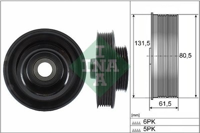 Pulley, Crankshaft INA 544 0141 10 for Mazda 2 (DY) 1.4 2003-2007