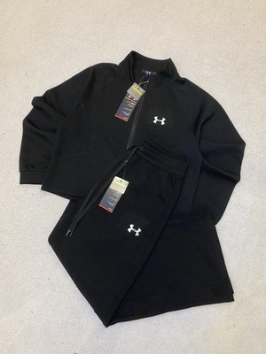 Under Armour (Heat Gear) 2 Stück schwarzes Sweatshirt/Hoodie und Hose, Gr. M,