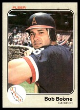 Bob Boone 1983 Fleer #79 California Angels MLB READ FREE SHIPPING AutographDen