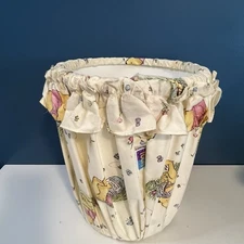 Vtg Classic Winnie The Pooh Waste Basket Trashcan w/Removable Cover Nursery 10”