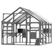 Large Cat Catio Outdoor Cat House Enclosure Pet Cage with Platform  Resting Box