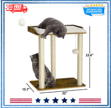 26.7in Large Cat Tree Tower Condo, Cat Scratch Posts for Indoor Cats, Big Pla...