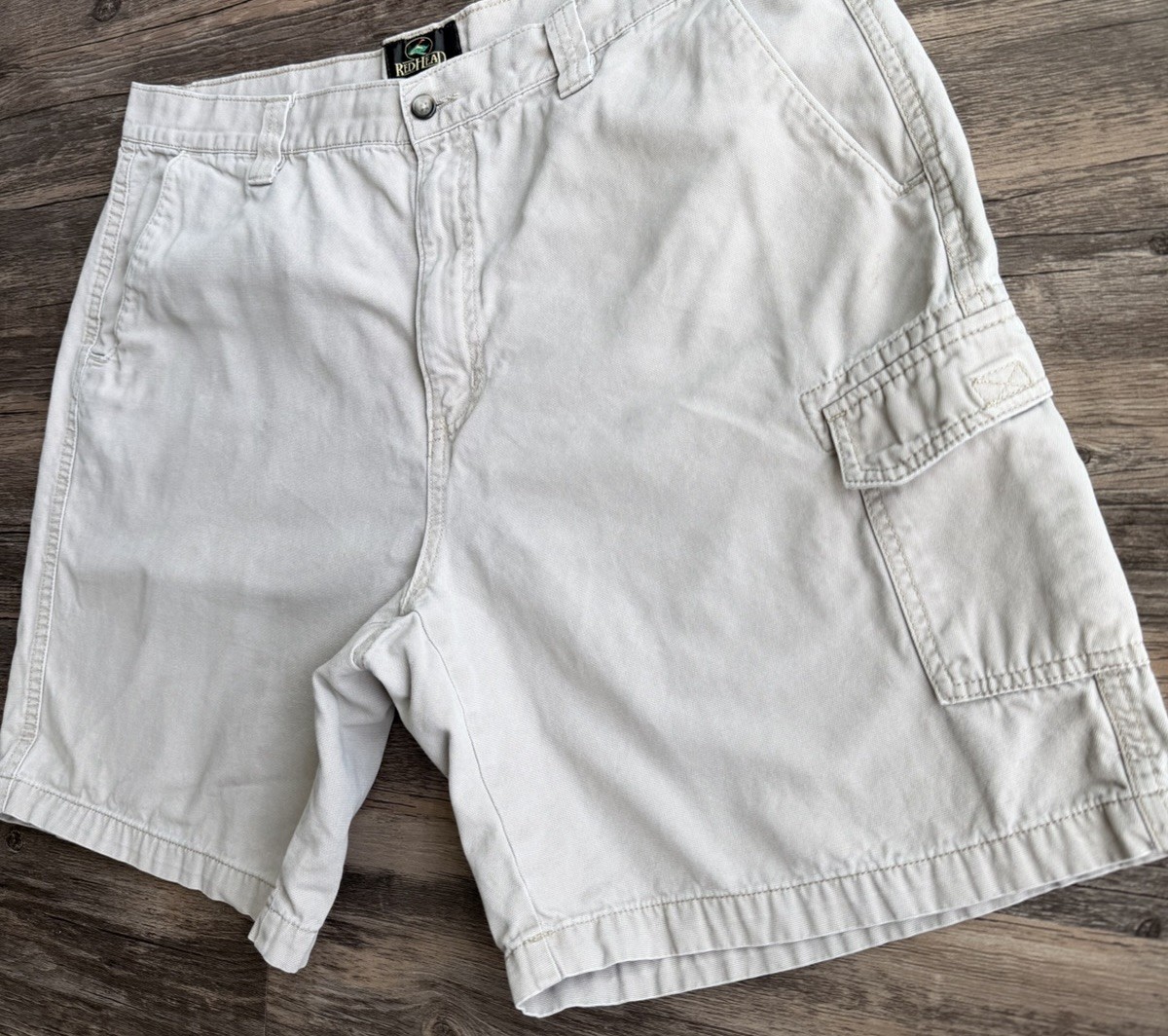 RedHead Khaki Cargo Shorts Men 40 Ripstop Brown 8 Inseam Fishing Hunting Outdoor thumbnail 3