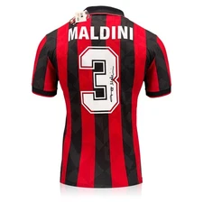Paolo Maldini Signed Original AC Milan 1993-94 Home Football Jersey (With Tags)