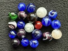 21 Vintage Akro  Slag Marbles 9/16-13/16  Near Mint /-  264