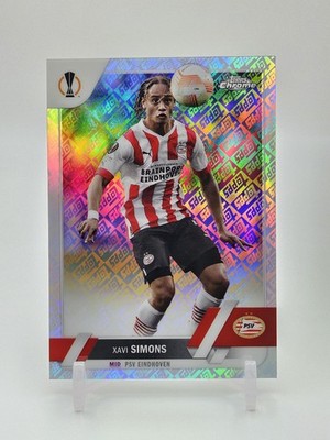 2022-23 Topps UEFA Club Competitions Xavi Simons Logo Refractor /52 SSP #60 PSV