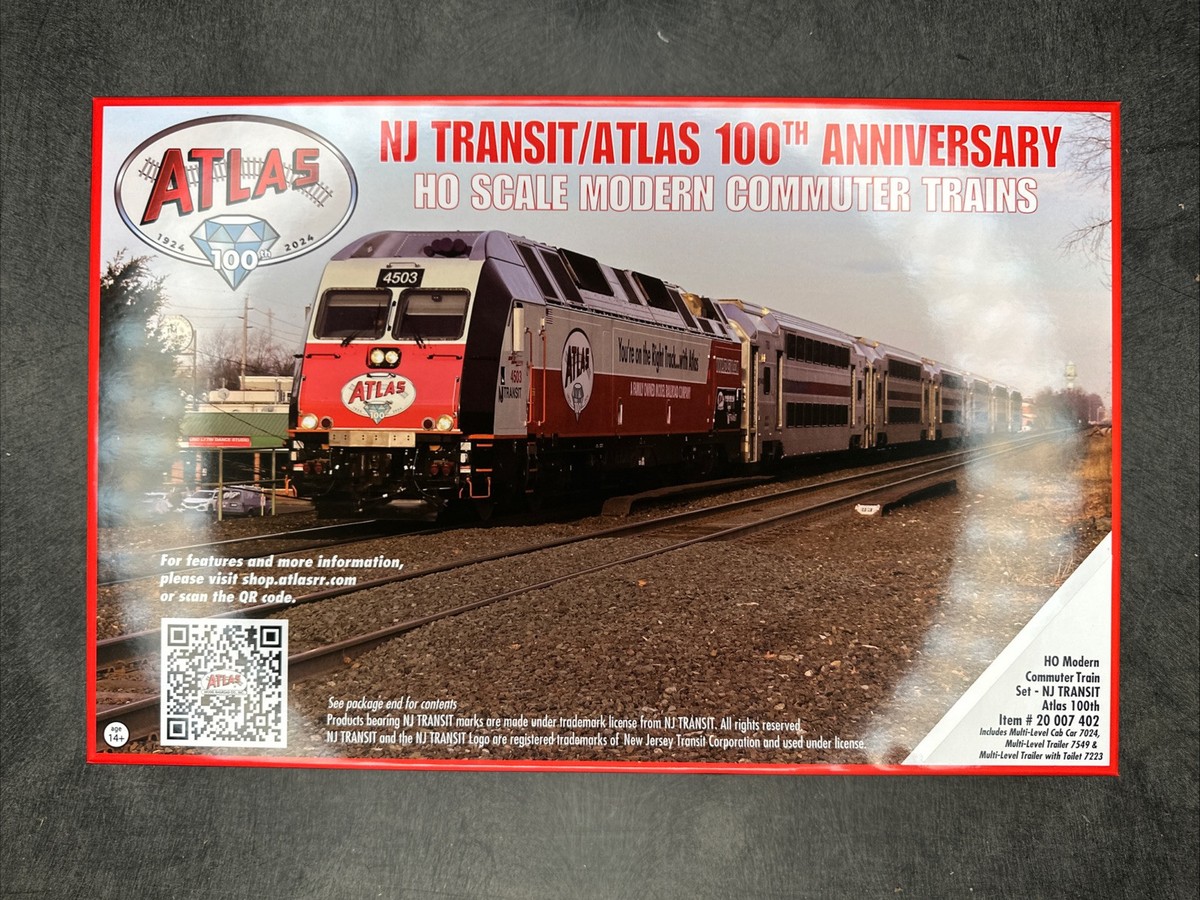 Atlas HO Modern Commuter Train Set- NJ Transit 100th Anniversary
