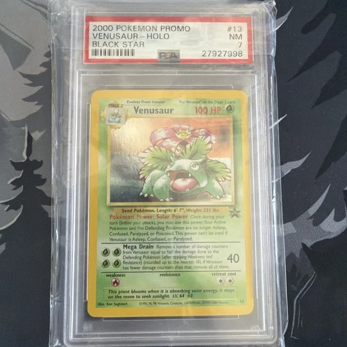 2000 Pokemon Promo VENUSAUR Holo Black Star #13 PSA 7