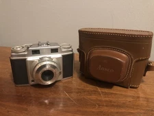 Vintage ANSCO Super Memar Film Camera w Leather Case