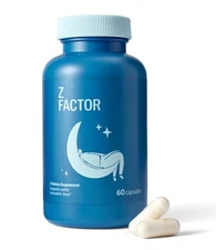 Z Factor Sleep Support Supplement with Gaba, Melatonin, L-Theanine, D3